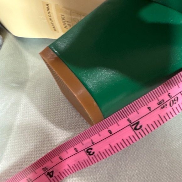 Chelsea Crew Sergi Pumps Open Toe Green Sandles Style Shoes! NWT 9.5 - Picture 7 of 8